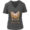 Image of Frenchie Mama French Bulldog Mum Dog Lover District Womens V-Neck