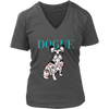 Image of French Bulldog Shirt Frenchie T-Shirt Dog Lover Vogue District Womens V-Neck