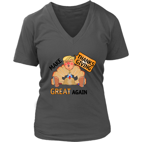 Make Thanksgiving Great Again Womens V-Neck