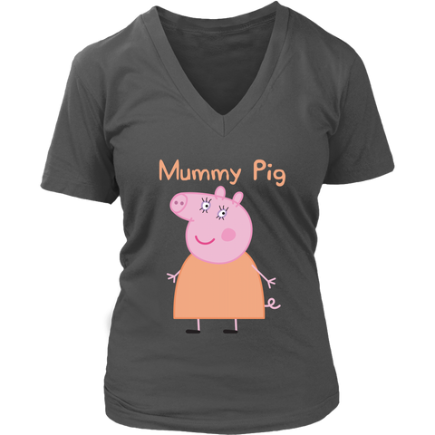 Mummy Pig Womens V-Neck