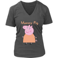 Mummy Pig Womens V-Neck