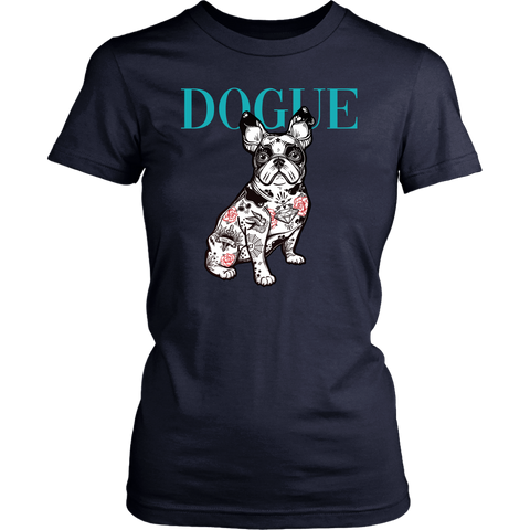 French Bulldog Shirt Frenchie T-Shirt Dog Lover Vogue District Womens Shirt