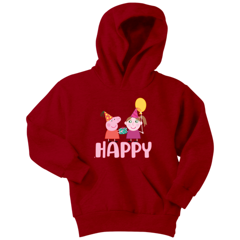 Peppa gives present for little girl Youth Hoodie