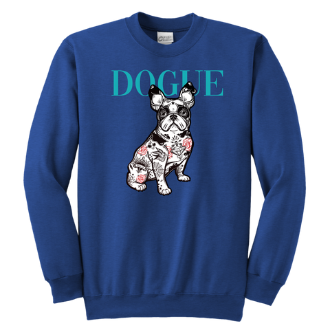 French Bulldog Shirt Frenchie T-Shirt Dog Lover Vogue Youth Crewneck Sweatshirt