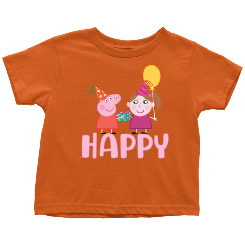 Peppa gives present for little girl Toddler T-Shirt