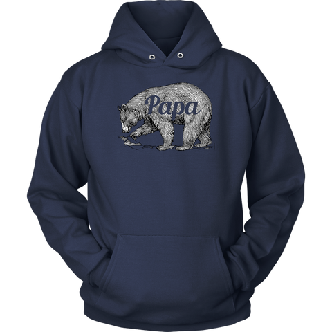 Mens Papa Bear Funny Shirts Dads Gift Idea Novelty Tees Family Unisex Hoodie