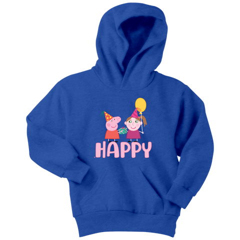 Peppa gives present for little girl Youth Hoodie