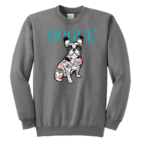 French Bulldog Shirt Frenchie T-Shirt Dog Lover Vogue Youth Crewneck Sweatshirt