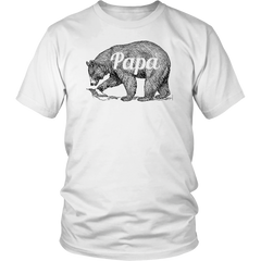 Mens Papa Bear Funny Shirts Dads Gift Idea Novelty Tees Family District Unisex Shirt