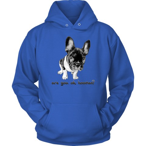 French Bulldog Shirt Frenchie T-Shirt Are You OK Hooman Unisex Hoodie