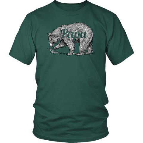 Mens Papa Bear Funny Shirts Dads Gift Idea Novelty Tees Family District Unisex Shirt