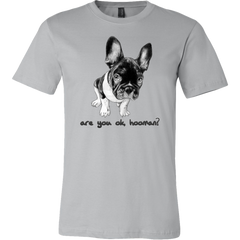 French Bulldog Shirt Frenchie T-Shirt Are You OK Hooman Canvas Mens Shirt