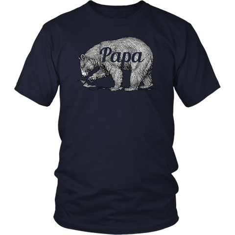 Mens Papa Bear Funny Shirts Dads Gift Idea Novelty Tees Family District Unisex Shirt