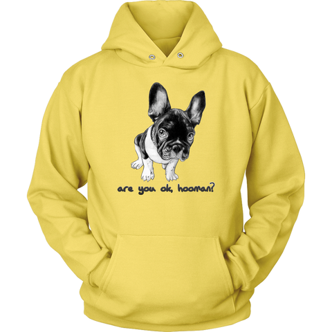 French Bulldog Shirt Frenchie T-Shirt Are You OK Hooman Unisex Hoodie