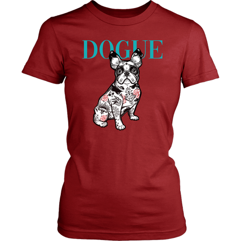 French Bulldog Shirt Frenchie T-Shirt Dog Lover Vogue District Womens Shirt