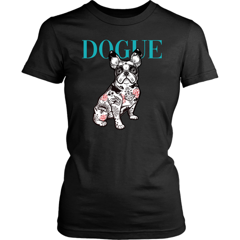 French Bulldog Shirt Frenchie T-Shirt Dog Lover Vogue District Womens Shirt