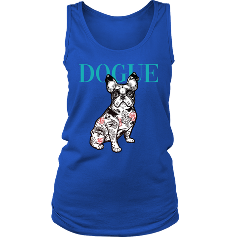 French Bulldog Shirt Frenchie T-Shirt Dog Lover Vogue District Womens Tank