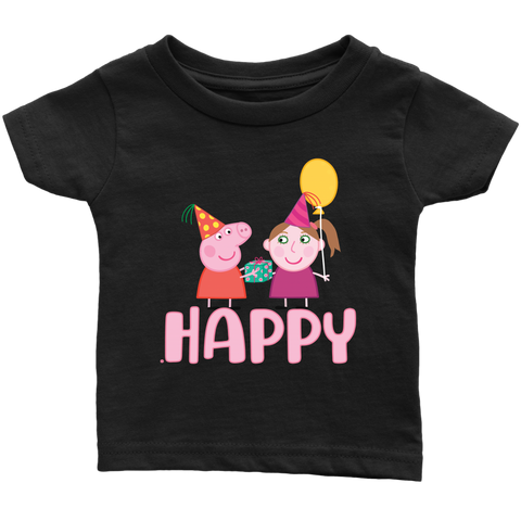 Peppa gives present for little girl Infant T-Shirt