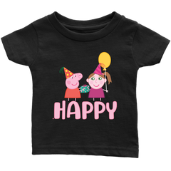 Peppa gives present for little girl Infant T-Shirt