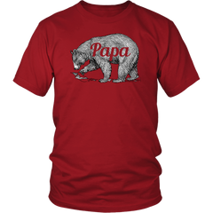 Mens Papa Bear Funny Shirts Dads Gift Idea Novelty Tees Family District Unisex Shirt