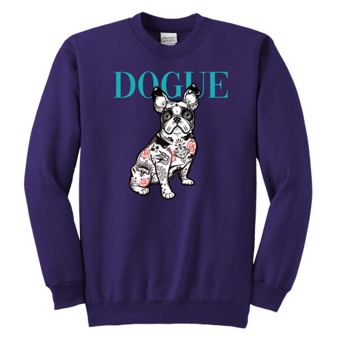 French Bulldog Shirt Frenchie T-Shirt Dog Lover Vogue Youth Crewneck Sweatshirt