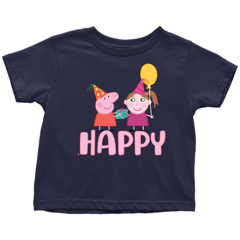 Peppa gives present for little girl Toddler T-Shirt