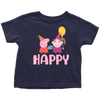 Image of Peppa gives present for little girl Toddler T-Shirt