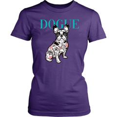 French Bulldog Shirt Frenchie T-Shirt Dog Lover Vogue District Womens Shirt