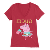 Image of Peppa Funny Shirt Bella Womens V-Neck