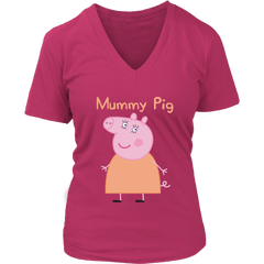 Mummy Pig Womens V-Neck