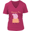 Image of Mummy Pig Womens V-Neck