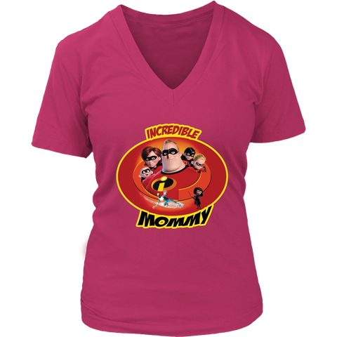 Mrs Incredible Mommy V-Neck Shirt