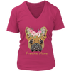 Image of Frenchie Mama French Bulldog Mum Dog Lover District Womens V-Neck