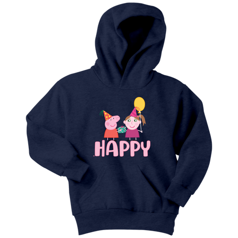 Peppa gives present for little girl Youth Hoodie