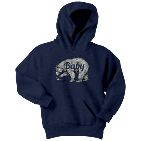 Baby Bear Funny Youth Hoodie Cute Creeper Family