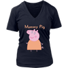 Image of Mummy Pig Womens V-Neck