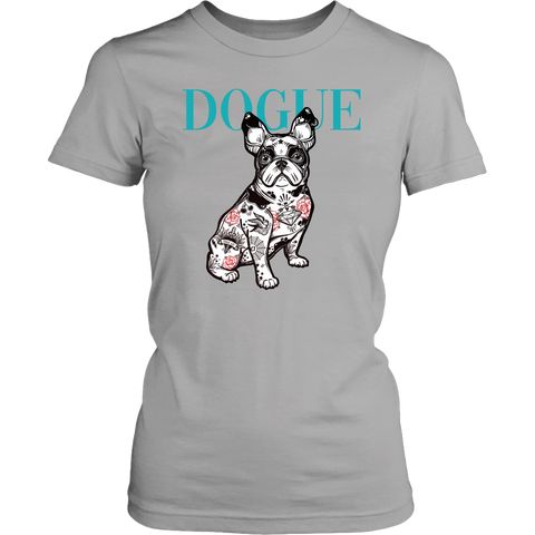 French Bulldog Shirt Frenchie T-Shirt Dog Lover Vogue District Womens Shirt