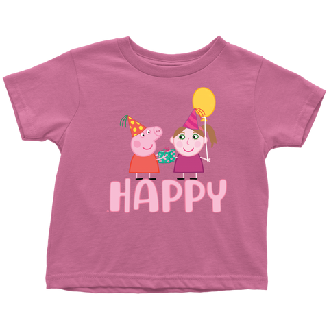 Peppa gives present for little girl Toddler T-Shirt