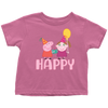 Image of Peppa gives present for little girl Toddler T-Shirt