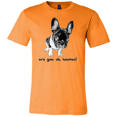 French Bulldog Shirt Frenchie T-Shirt Are You OK Hooman Canvas Mens Shirt