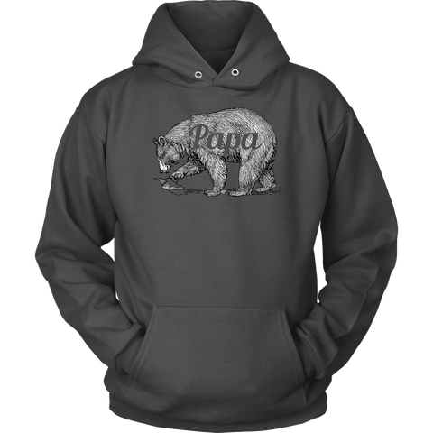 Mens Papa Bear Funny Shirts Dads Gift Idea Novelty Tees Family Unisex Hoodie