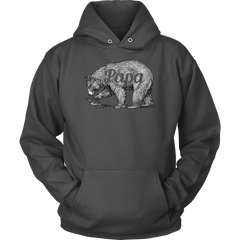 Mens Papa Bear Funny Shirts Dads Gift Idea Novelty Tees Family Unisex Hoodie