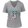 Image of French Bulldog Shirt Frenchie T-Shirt Dog Lover Vogue District Womens V-Neck