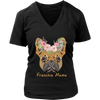 Image of Frenchie Mama French Bulldog Mum Dog Lover District Womens V-Neck