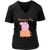 Image of Mummy Pig Womens V-Neck