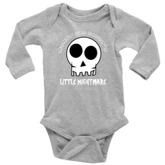 Mommy & Daddys Little Nightmare! Onepiece Long Sleeve Bodysuit