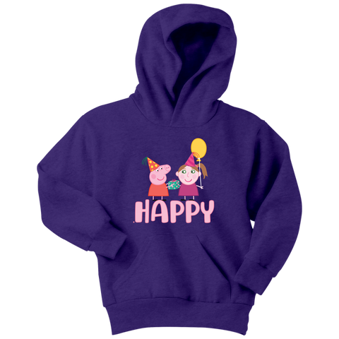 Peppa gives present for little girl Youth Hoodie