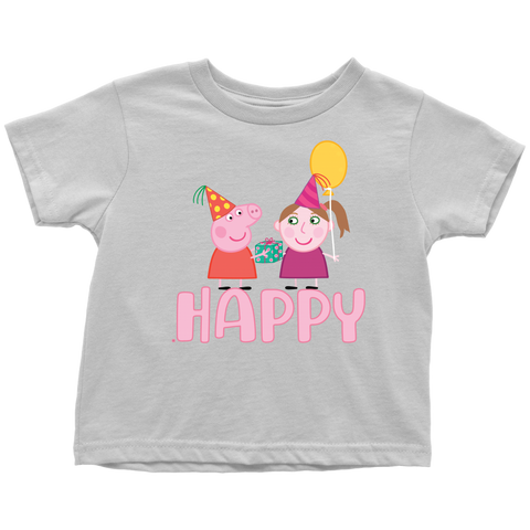 Peppa gives present for little girl Toddler T-Shirt