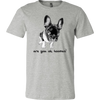 Image of French Bulldog Shirt Frenchie T-Shirt Are You OK Hooman Canvas Mens Shirt