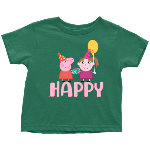 Peppa gives present for little girl Toddler T-Shirt